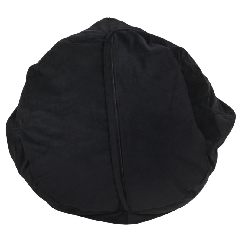 Puf Máxima Design De Felpa En Forma De Pera Negra 100x80x80 Cm - Venta Internacional.