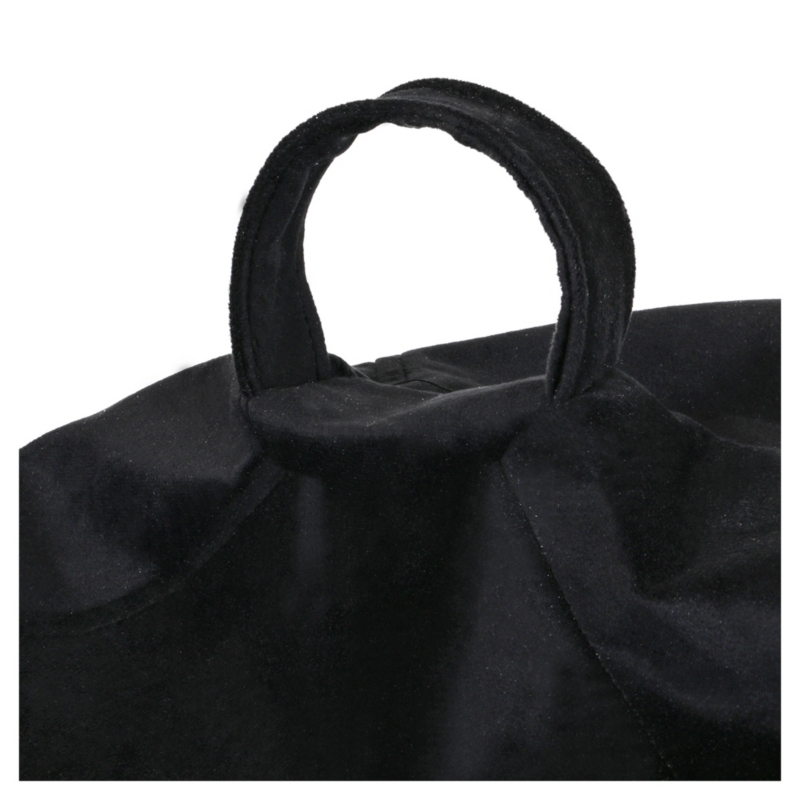 Foto 3 | Puf Máxima Design De Felpa En Forma De Pera Negra 100x80x80 Cm - Venta Internacional.