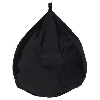 Foto 5 | Puf Máxima Design De Felpa En Forma De Pera Negra 100x80x80 Cm - Venta Internacional.