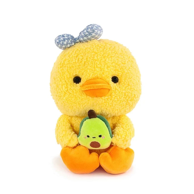 Foto 1 | Peluche De Peluche De Pato Amarillo Con Cinta, 24 Cm - Venta Internacional.