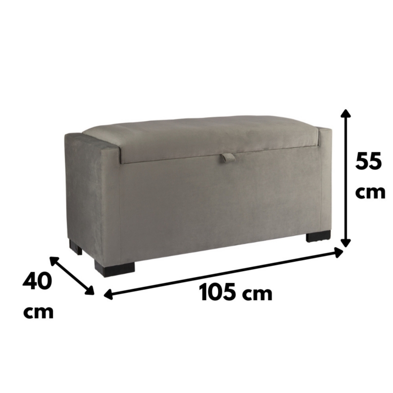 Foto 6 | Gabardina Leyzy Trunk De Felpa Gris, 40 X 55 X 105 Cm, Tamaño Máximo - Venta Internacional.