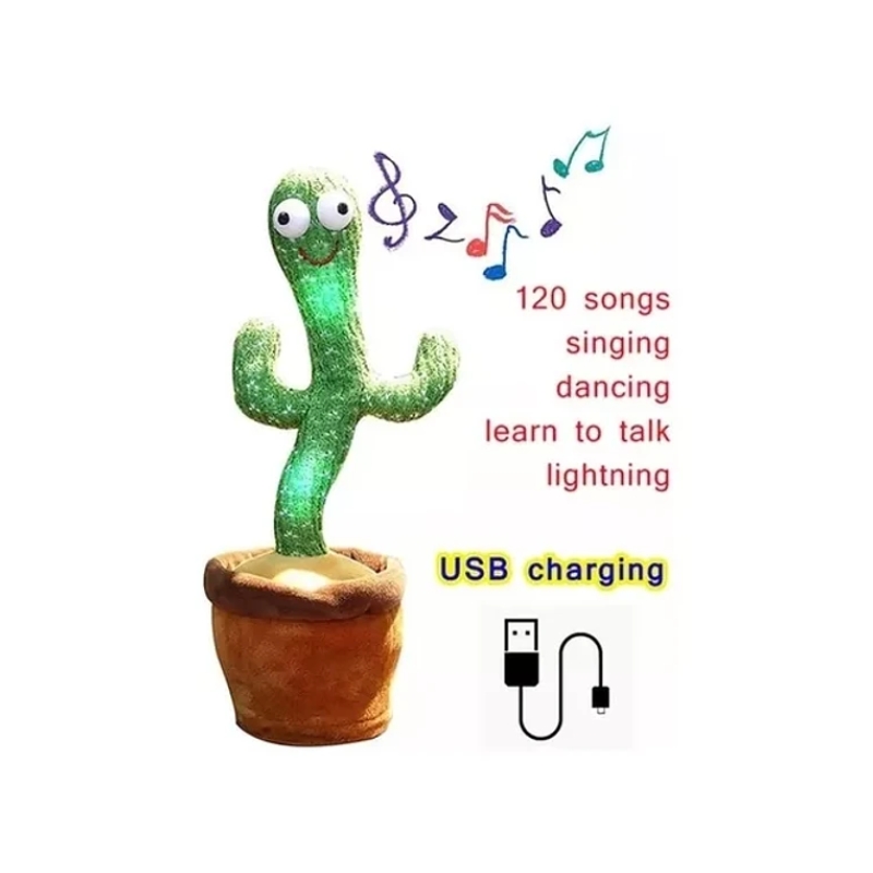 Foto 4 pulgar | Juguete Musical De Peluche Con Forma De Cactus Bailarin Imita - Venta Internacional.