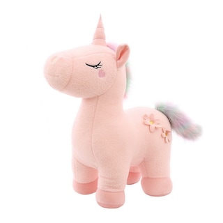 Foto 1 | Peluche Unicornio Blanco Y Arcoíris 50 Cm - Venta Internacional.