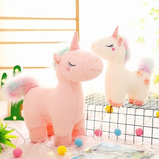 Foto 2 | Peluche Unicornio Blanco Y Arcoíris 50 Cm - Venta Internacional.