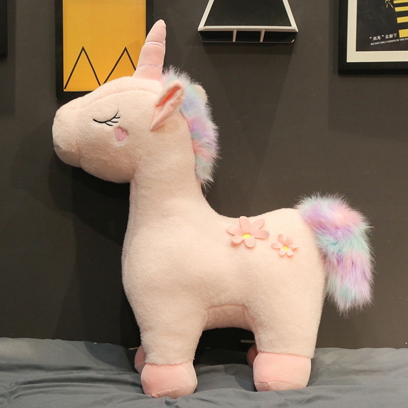 Foto 4 pulgar | Peluche Unicornio Blanco Y Arcoíris 50 Cm - Venta Internacional.