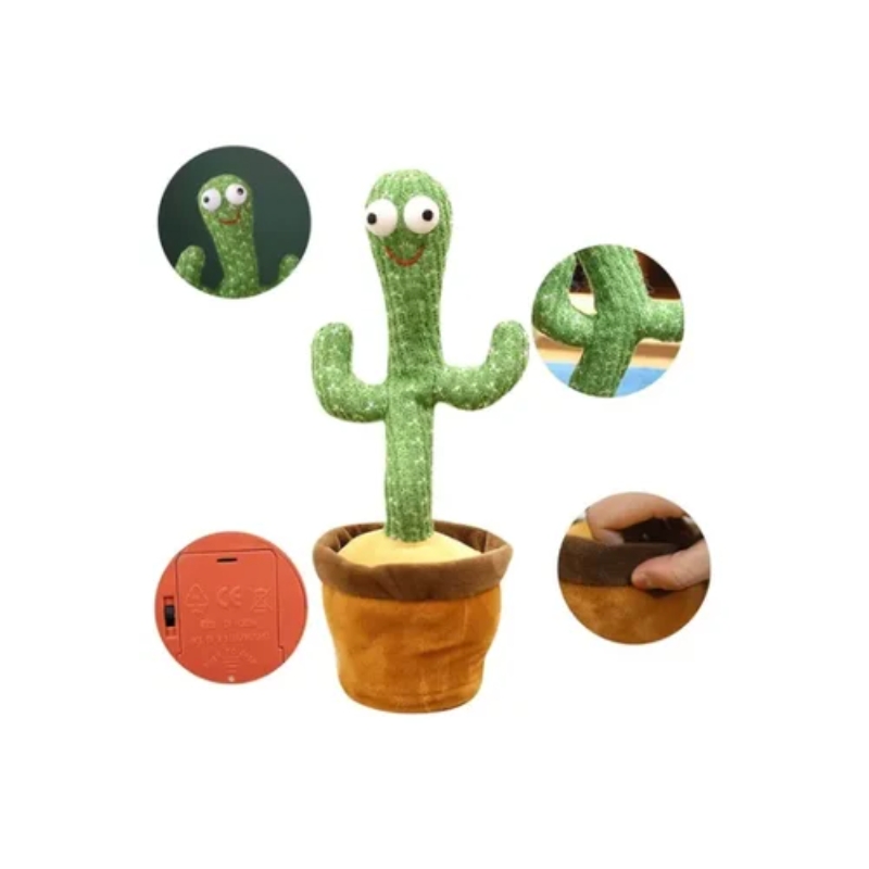 Foto 3 pulgar | Bailarina De Peluche Con Forma De Cactus Con Repetidor De Voz Y Música Para Niños - Venta Internacional.