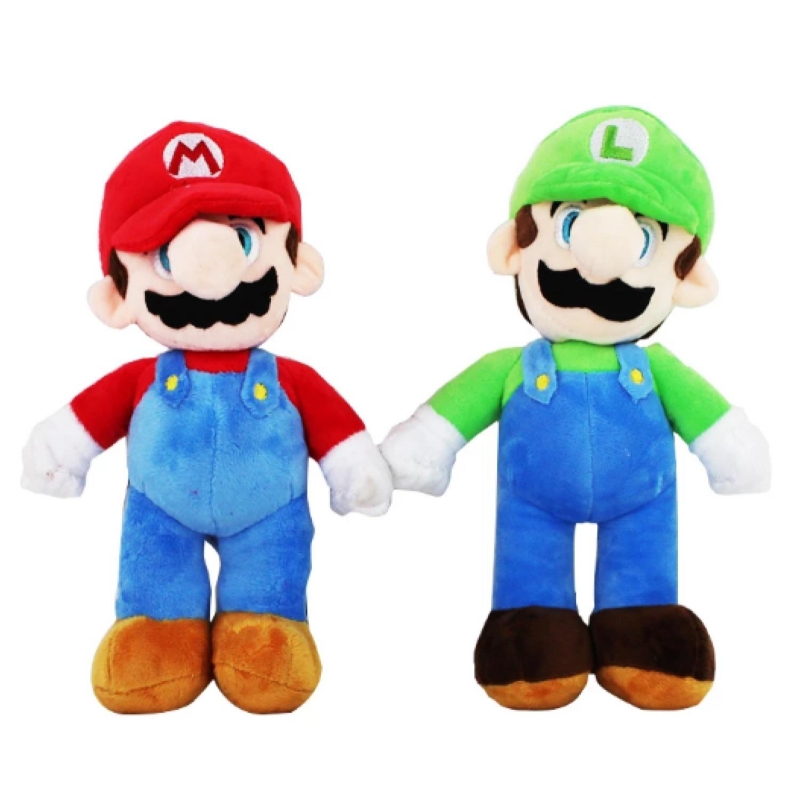 Paquete De Juguetes De Peluche Super Mario Bros Mario 20 Cm Y Luigi 22 Cm - Venta Internacional.