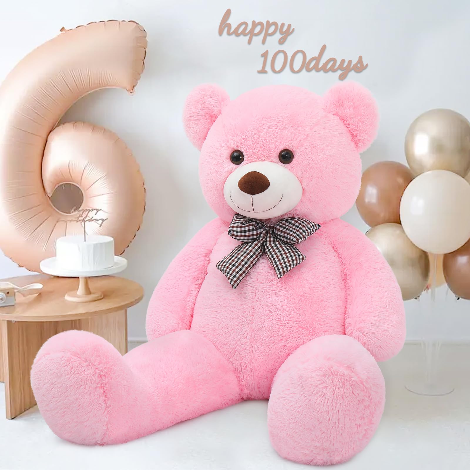 Foto 6 pulgar | Peluche Mao Golan, Oso De Peluche Gigante Rosa, 140 Cm, Tamaño Natural - Venta Internacional.