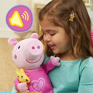 Foto 3 | Muñeca De Peluche Peppa Pig Peppa's Bedtime Lullabies Con Peluche De 28 Cm - Venta Internacional.