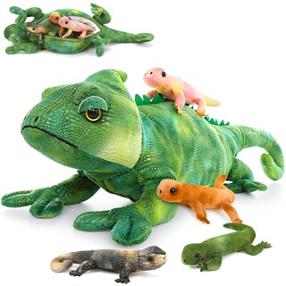 Foto 1 | Peluche Morismos Lizard Chameleon con 4 Bebés - Venta Internacional