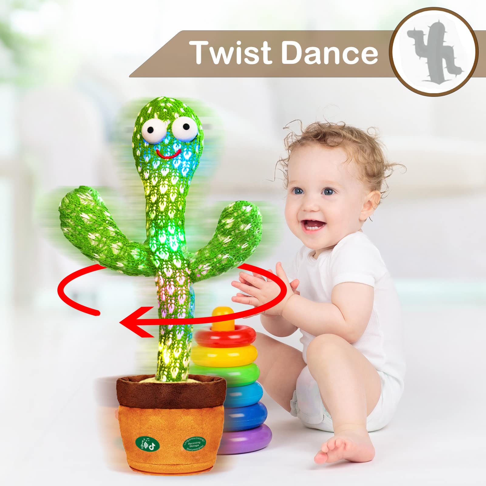 Foto 5 pulgar | Juguete Keculf Talking Dancing Cactus para Bebés 120 Canciones - Venta Internacional