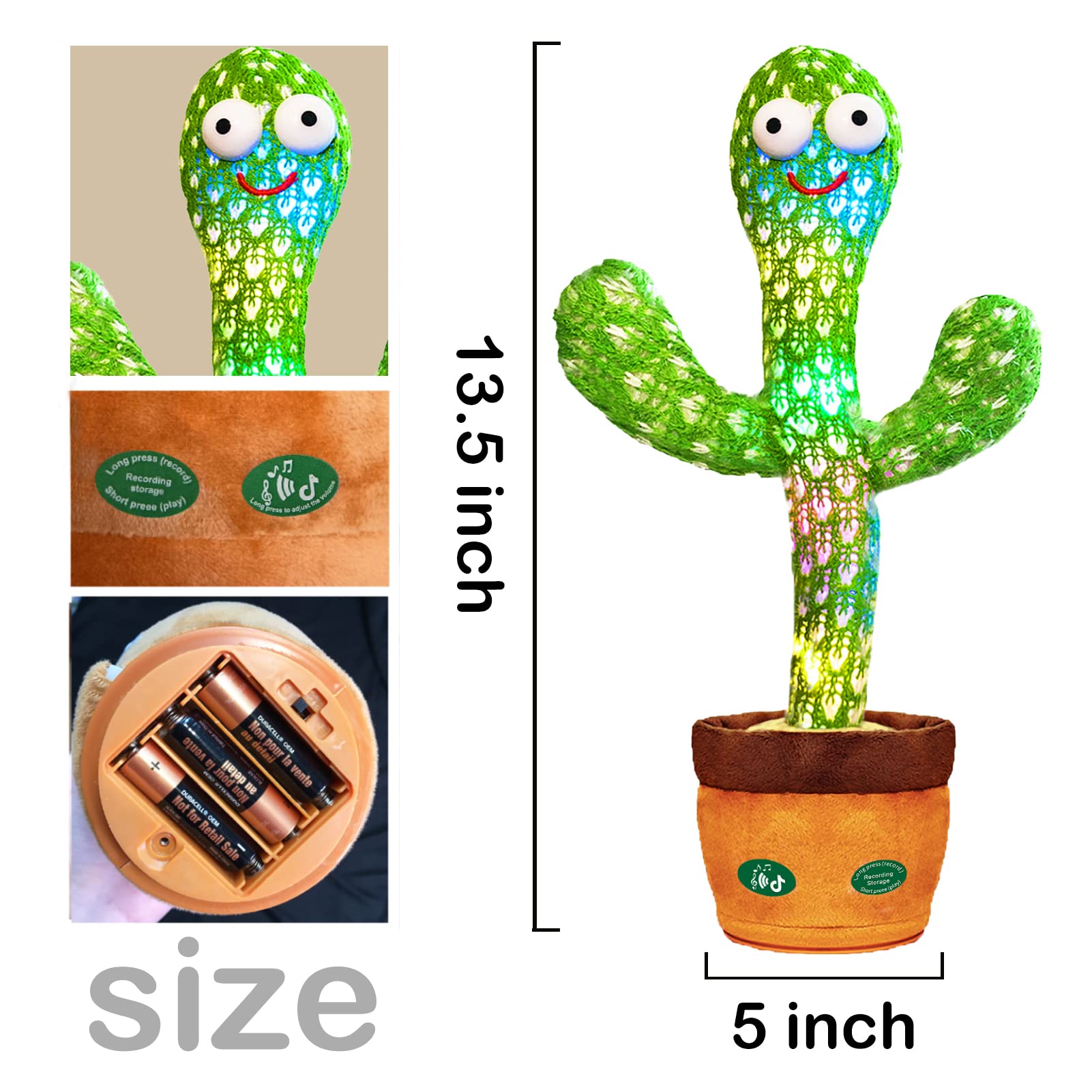 Foto 6 | Juguete Keculf Talking Dancing Cactus para Bebés 120 Canciones - Venta Internacional