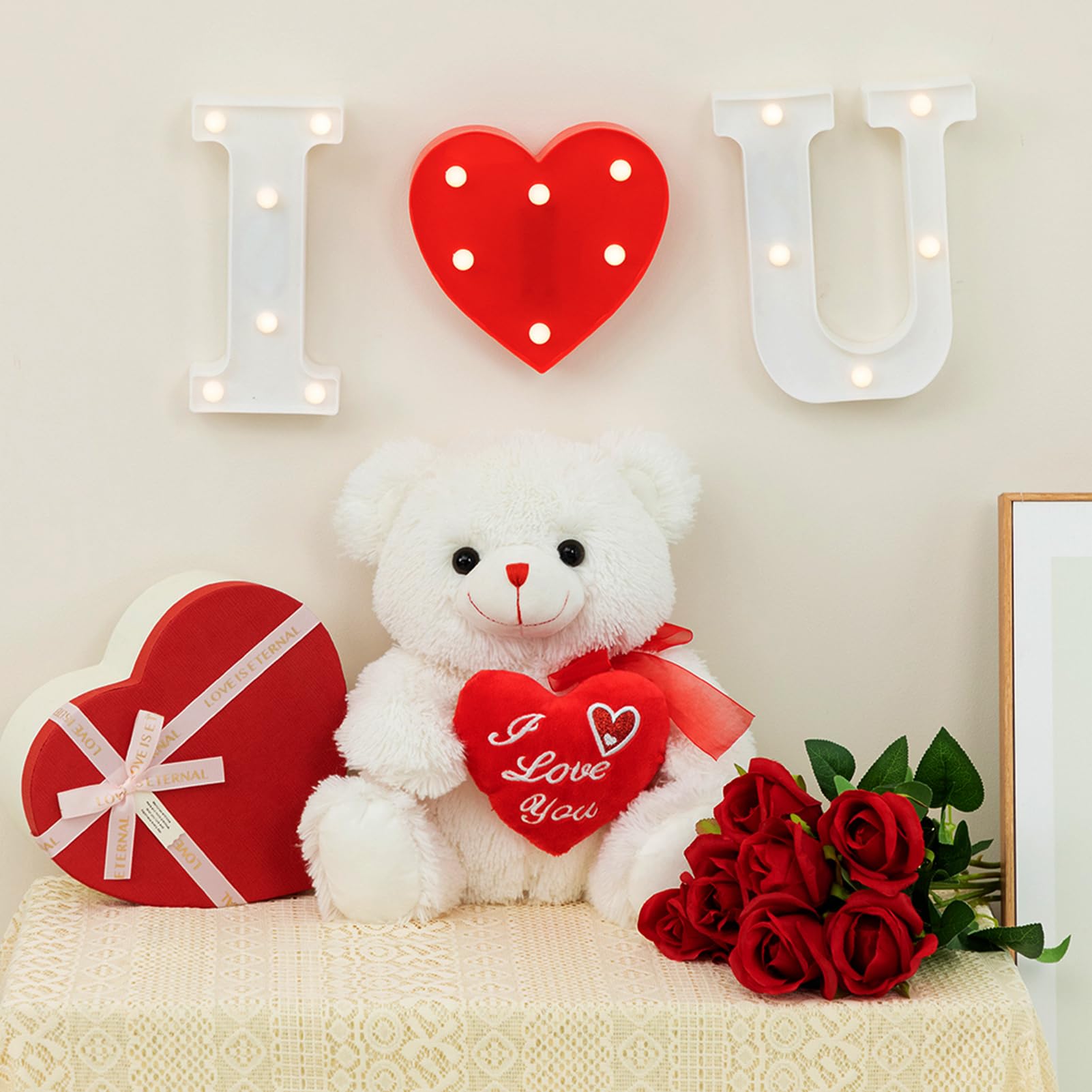 Foto 3 pulgar | Oso de Peluche Hollyhome 30 Cm Blanco - Venta Internacional