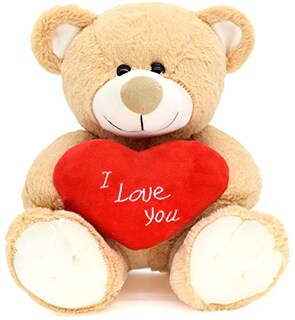 Foto 1 | Oso de Peluche HWD ¡Te Amo! 25 cm con Corazón Rojo - Venta Internacional