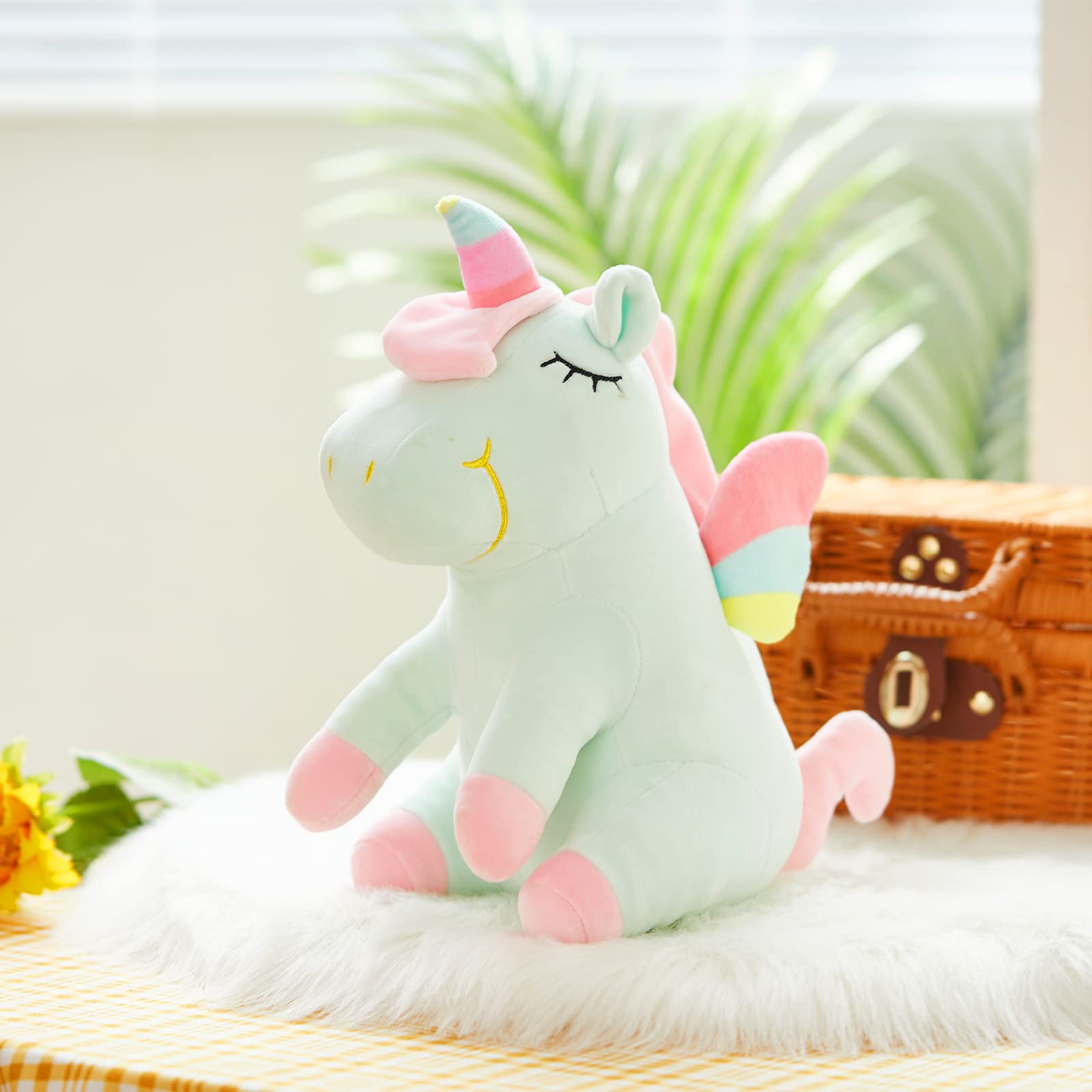 Foto 3 pulgar | Animal De Peluche Athoinsu, Unicornio Verde Iluminado, 30 Cm Con Led - Venta Internacional.