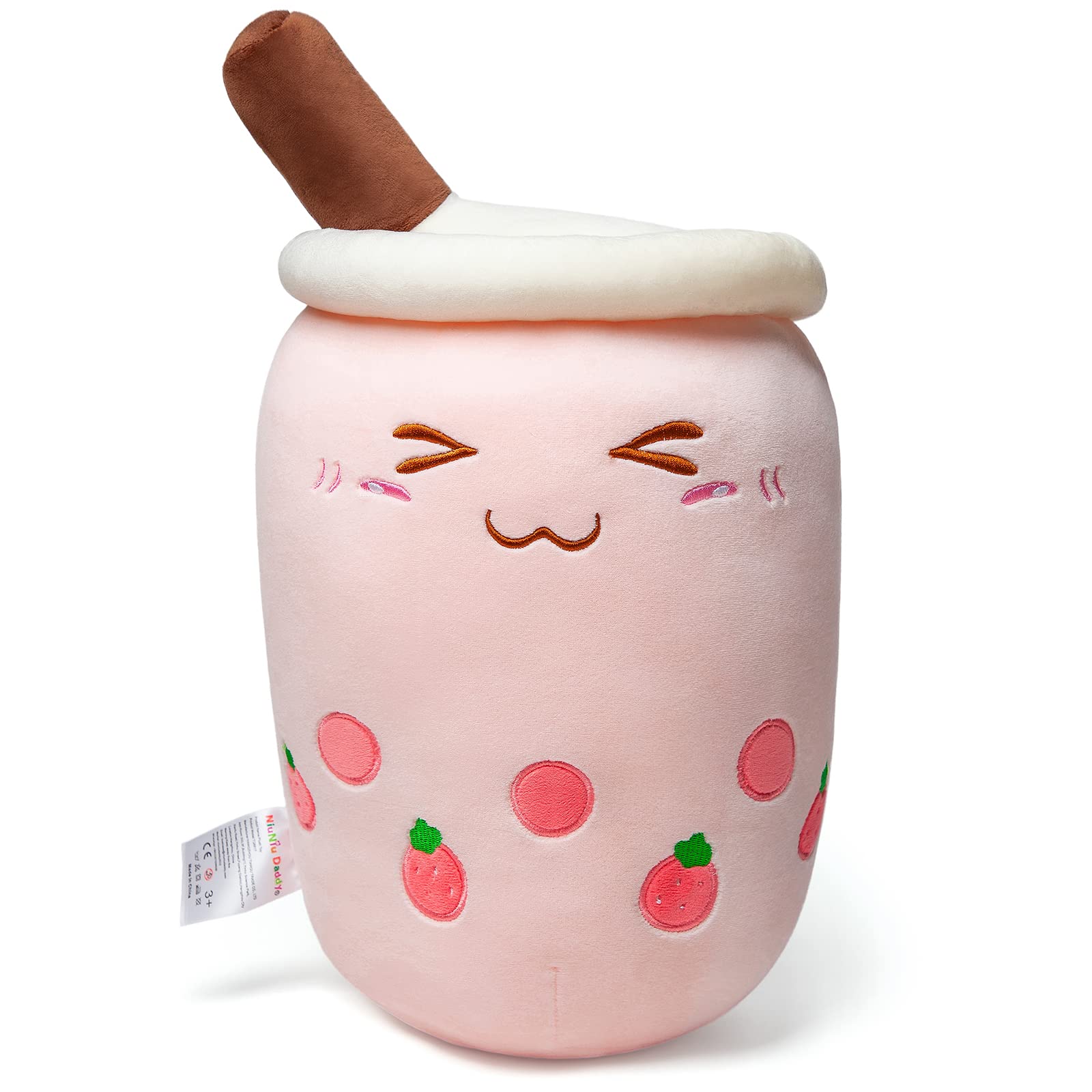 Foto 2 pulgar | Peluche Niuniu Daddy Rosa Boba Strawberry Bubble Tea 24 cm - Venta Internacional