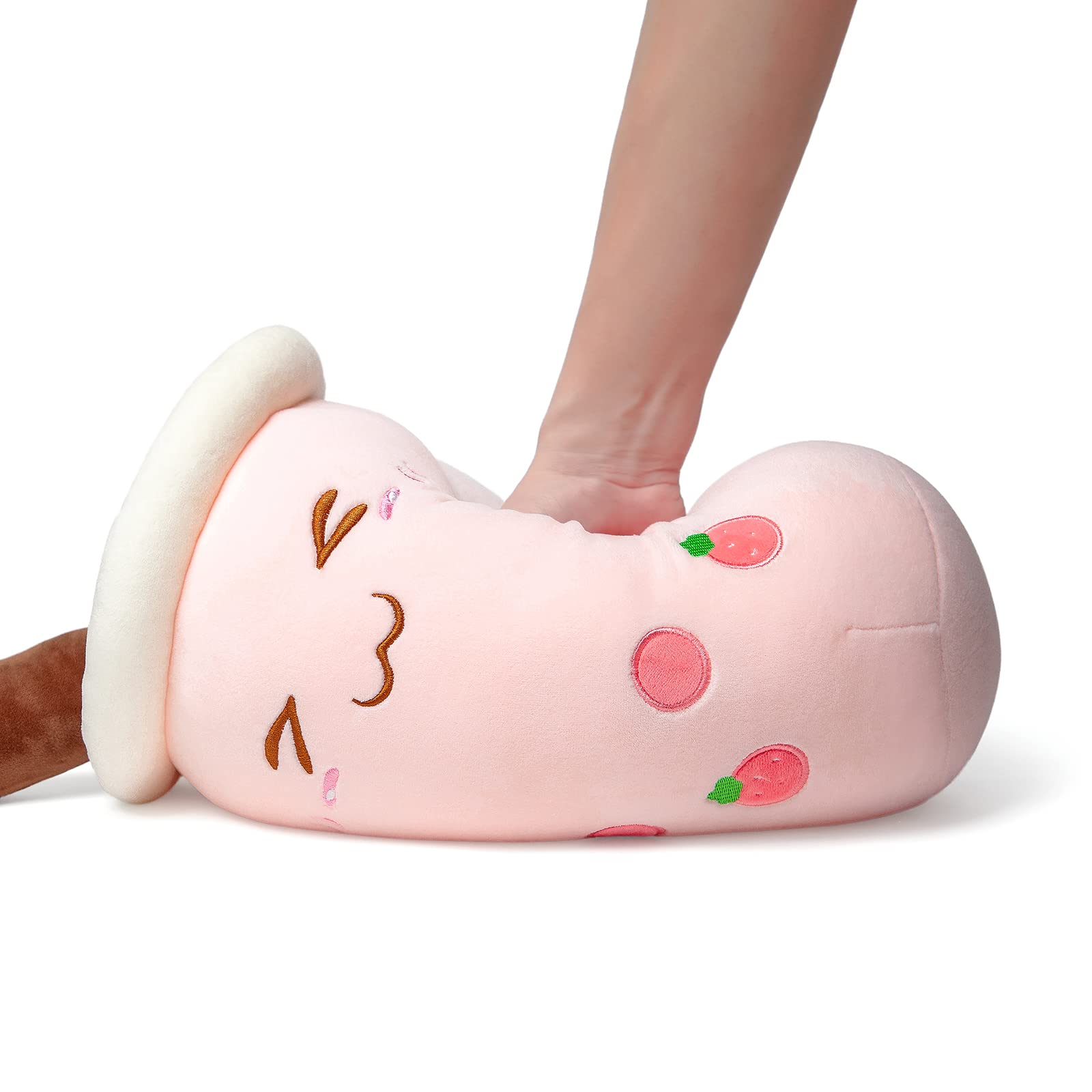 Foto 5 pulgar | Peluche Niuniu Daddy Rosa Boba Strawberry Bubble Tea 24 cm - Venta Internacional