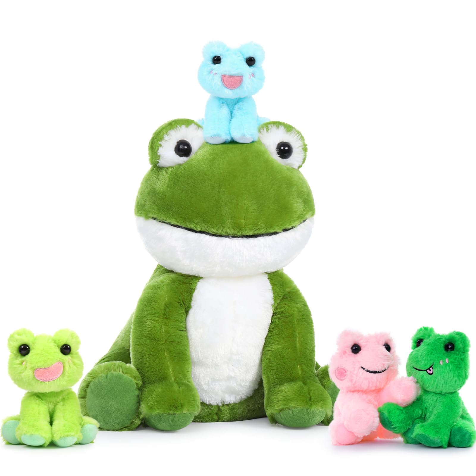 Foto 2 pulgar | Peluche MorisMos Big Frog Green con 4 Juguetes para Bebés - Venta Internacional