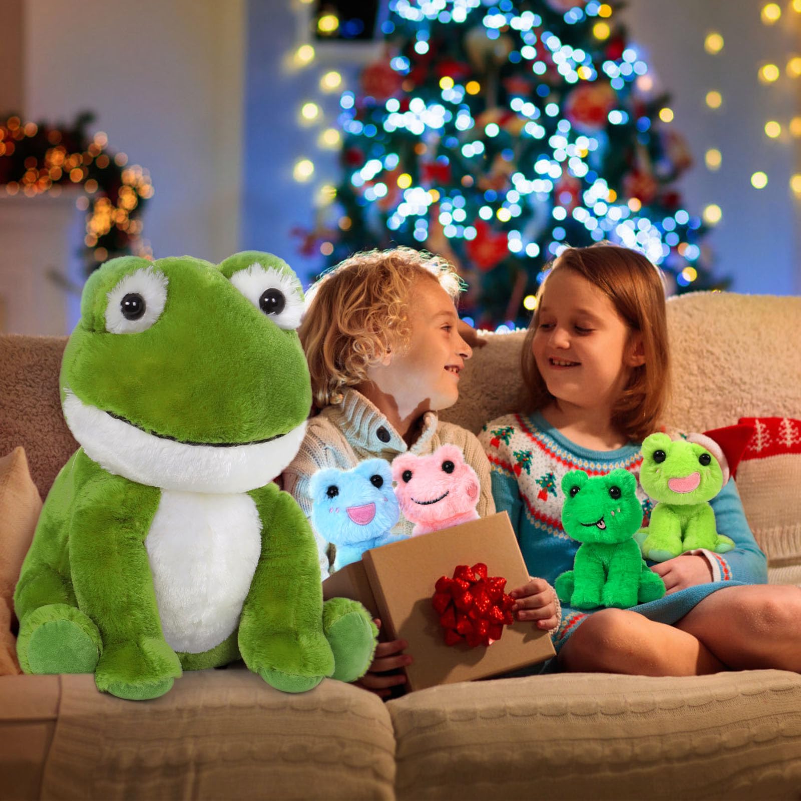 Foto 3 pulgar | Peluche MorisMos Big Frog Green con 4 Juguetes para Bebés - Venta Internacional