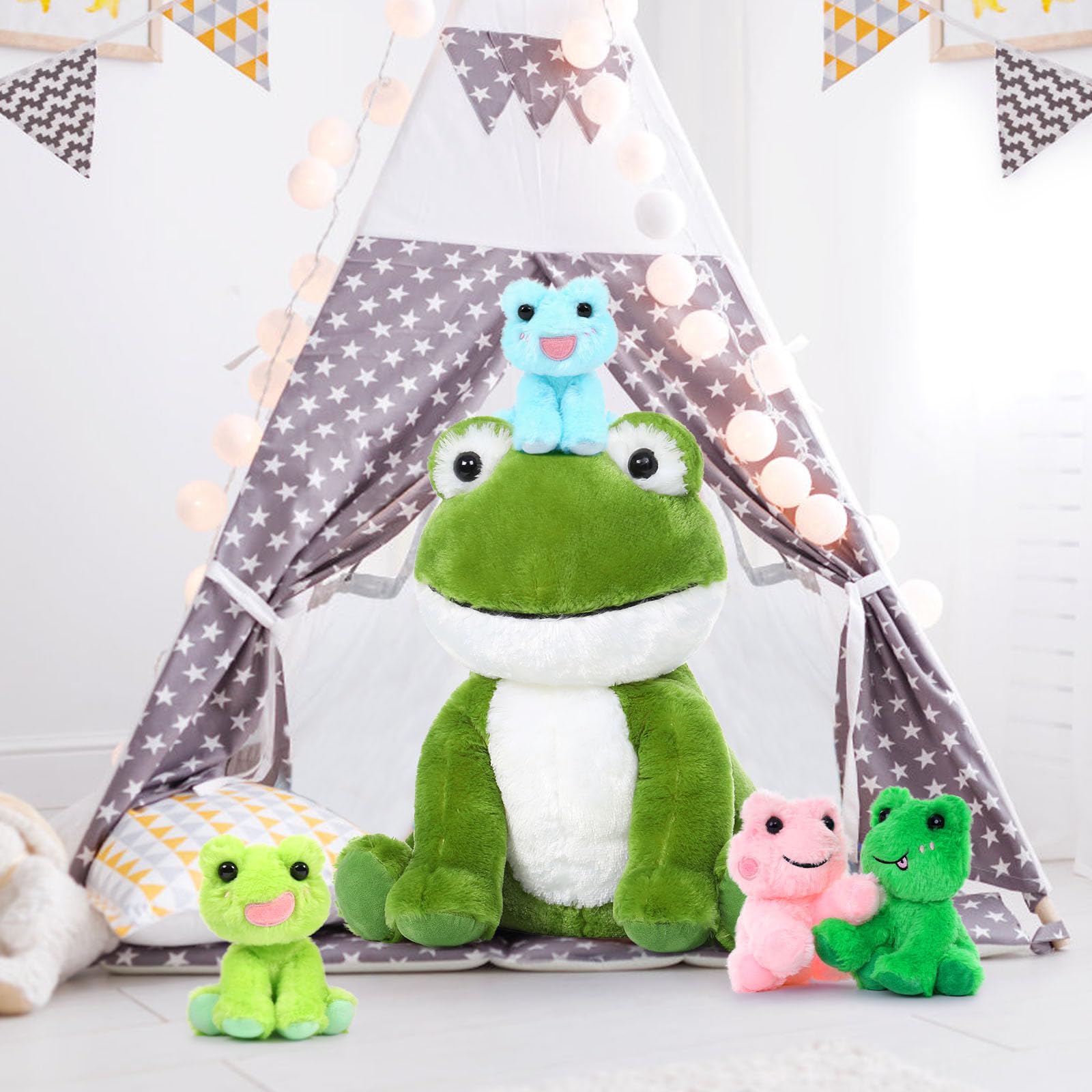 Foto 6 | Peluche MorisMos Big Frog Green con 4 Juguetes para Bebés - Venta Internacional