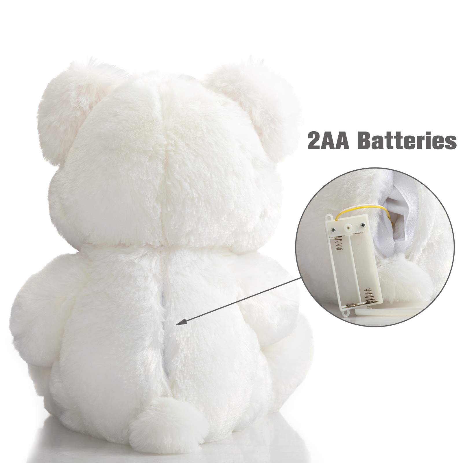 Foto 6 pulgar | Oso de Peluche Hollyhome I Love You 33 Cm con Rubor Led - Venta Internacional