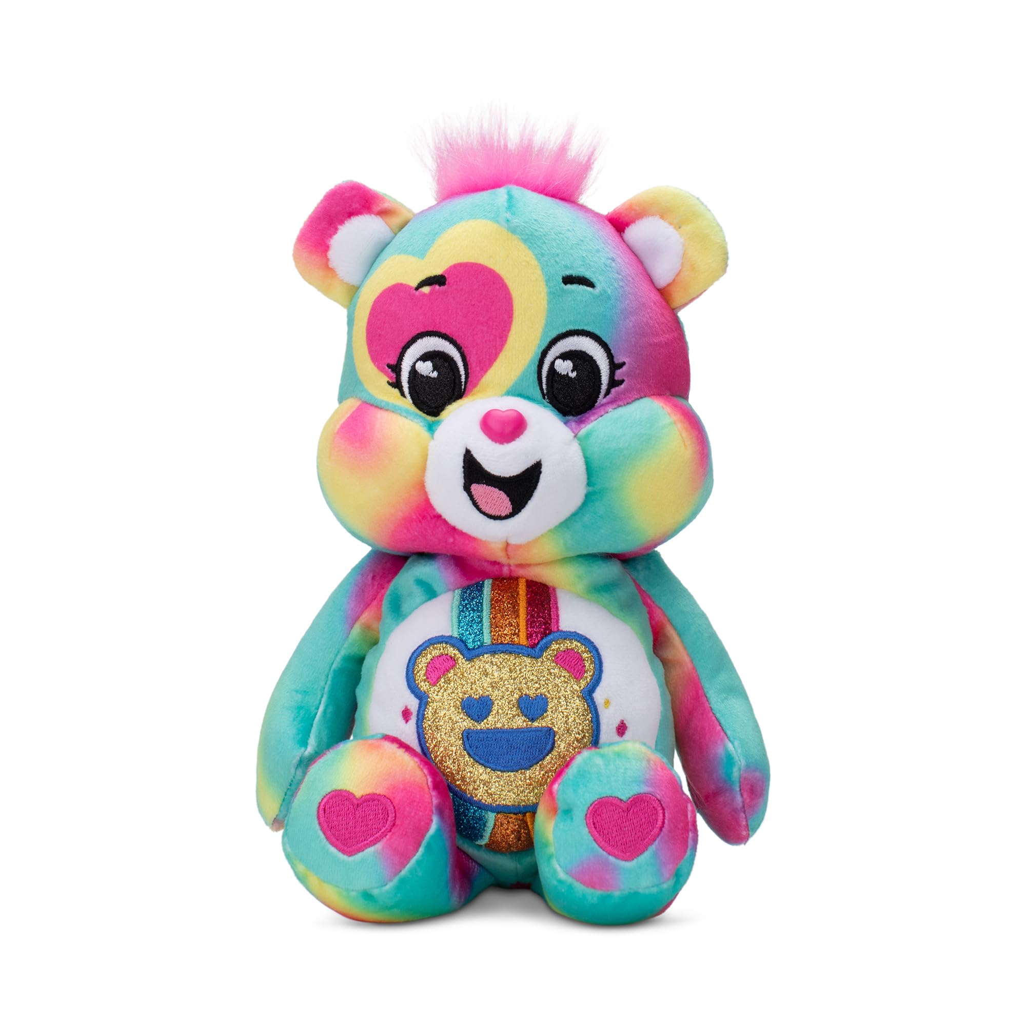 Peluche Care Bears Good Vibes Bear de 9 Pulgadas con Purpurina - Venta Internacional