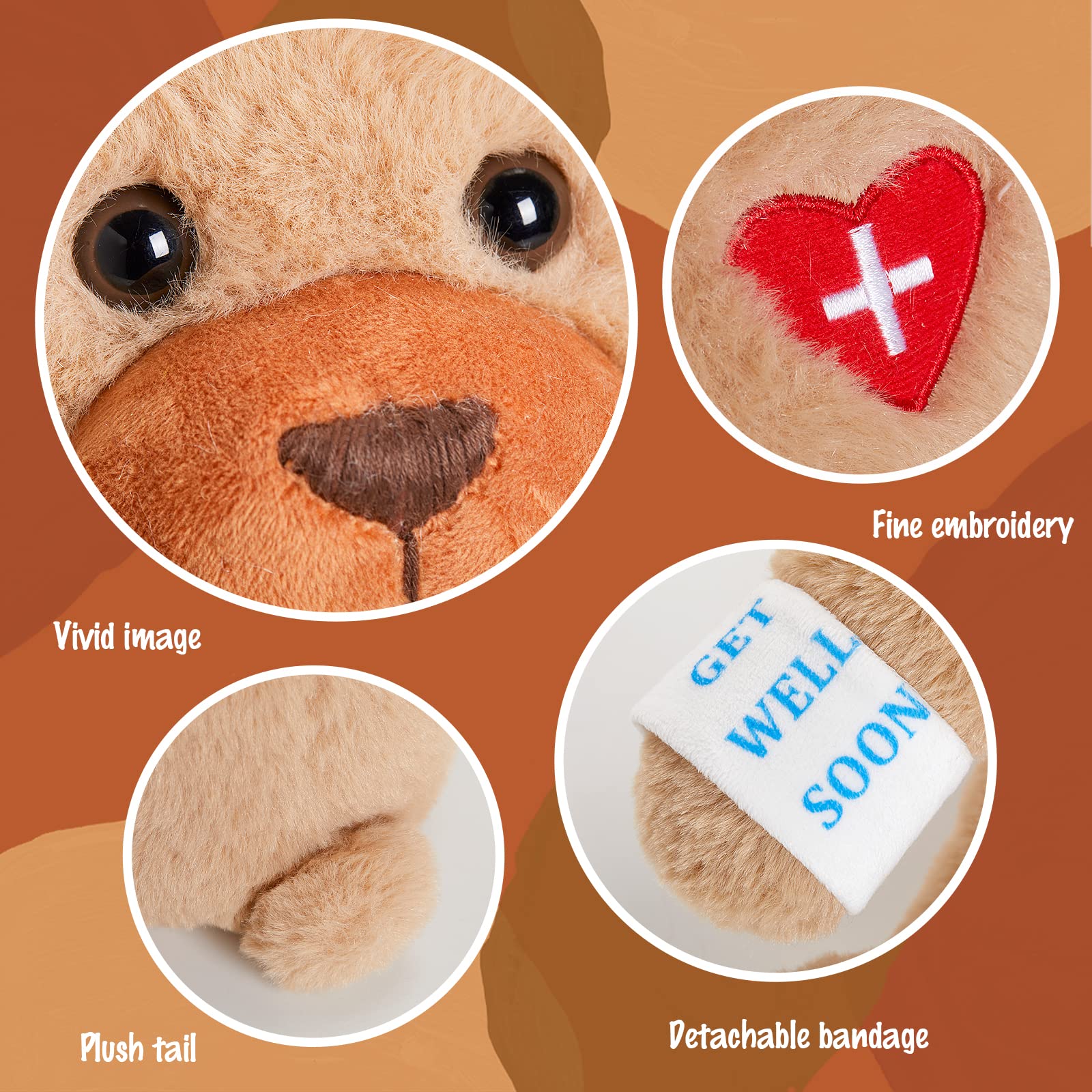 Foto 5 pulgar | Oso De Peluche Houwsbaby Get Well Soon, 12 Cm - Venta Internacional.