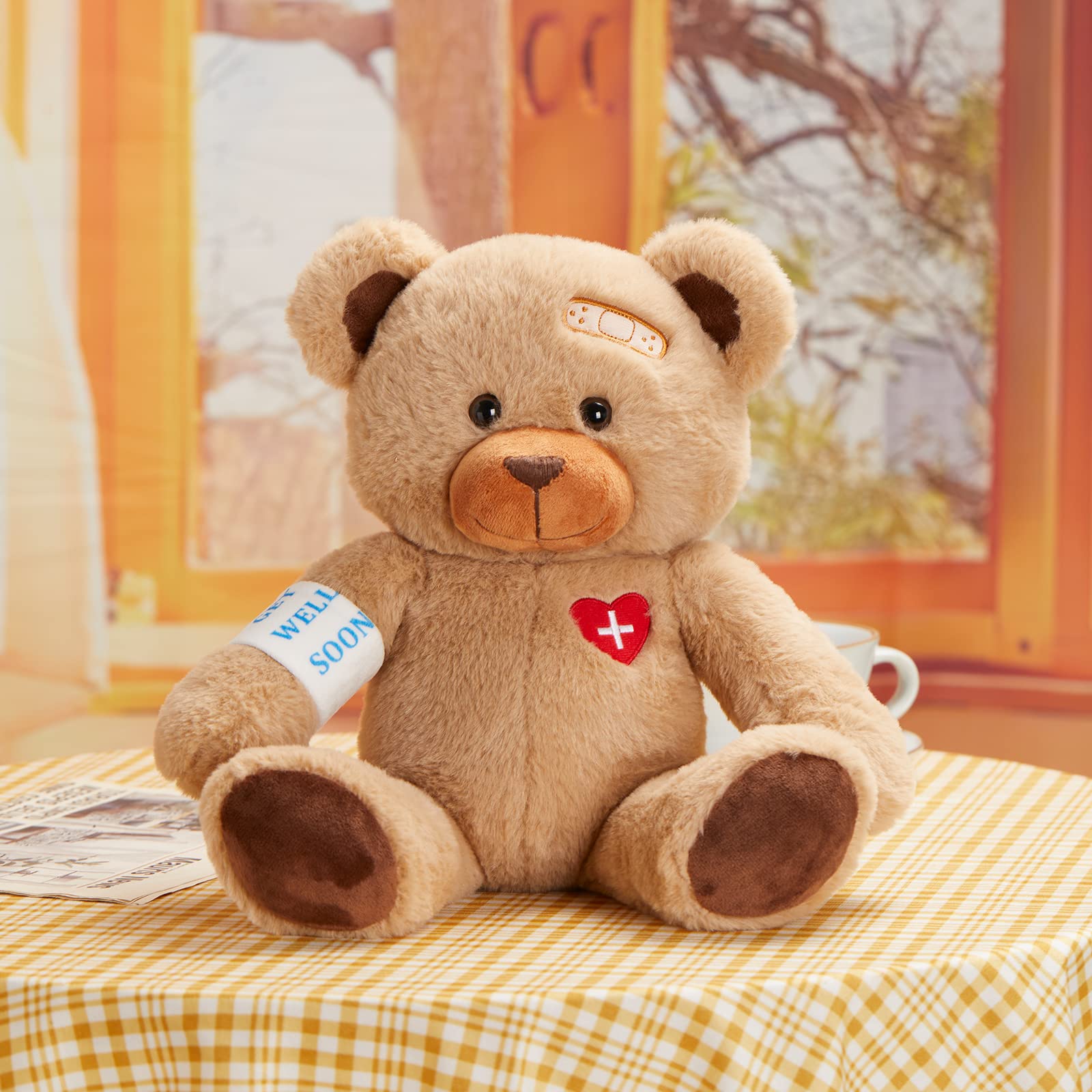 Foto 6 pulgar | Oso De Peluche Houwsbaby Get Well Soon, 12 Cm - Venta Internacional.