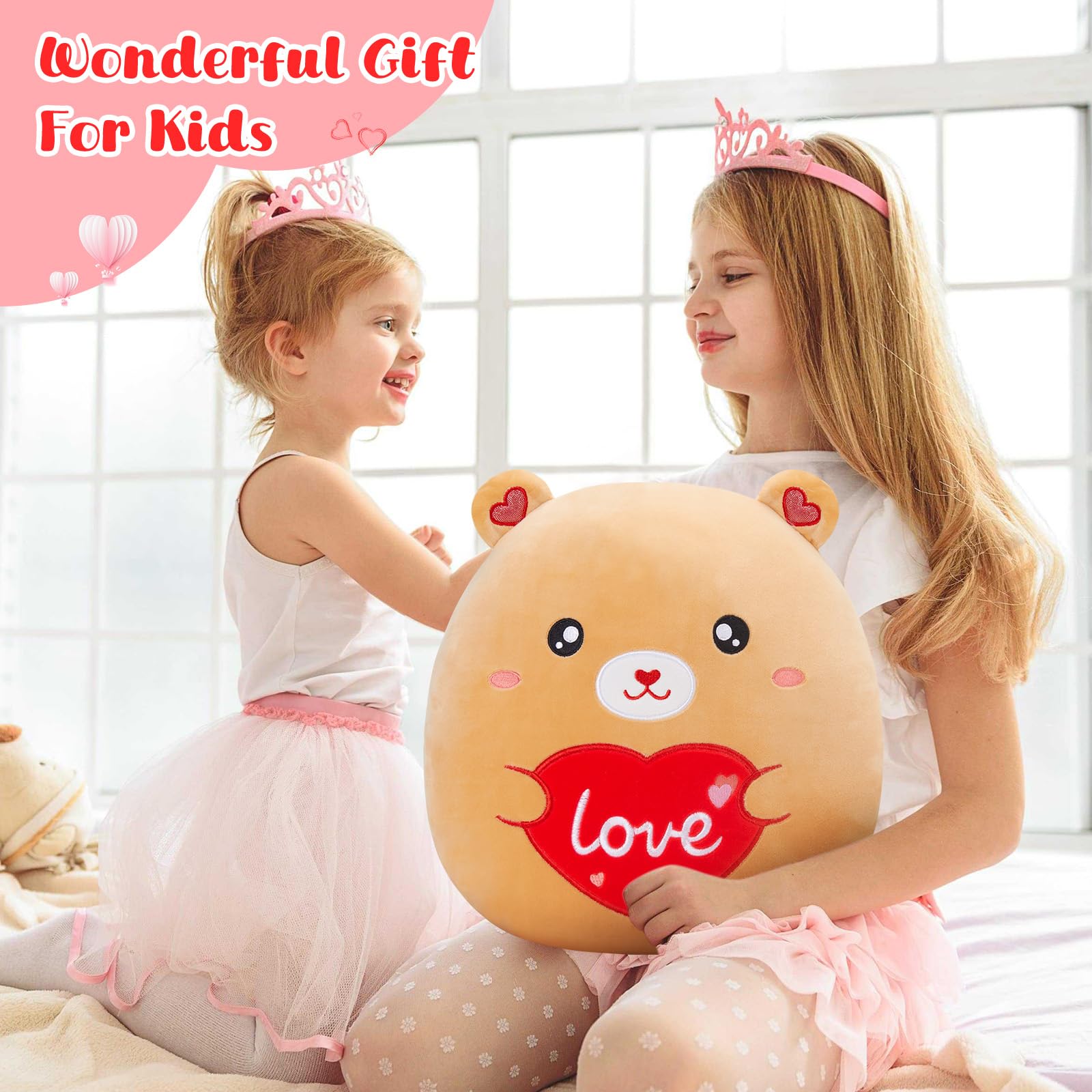 Foto 5 pulgar | Almohada de Peluche con Forma de Oso de Peluche Athoinsu Love Heart 30 cm para San Valentín - Venta Internacional