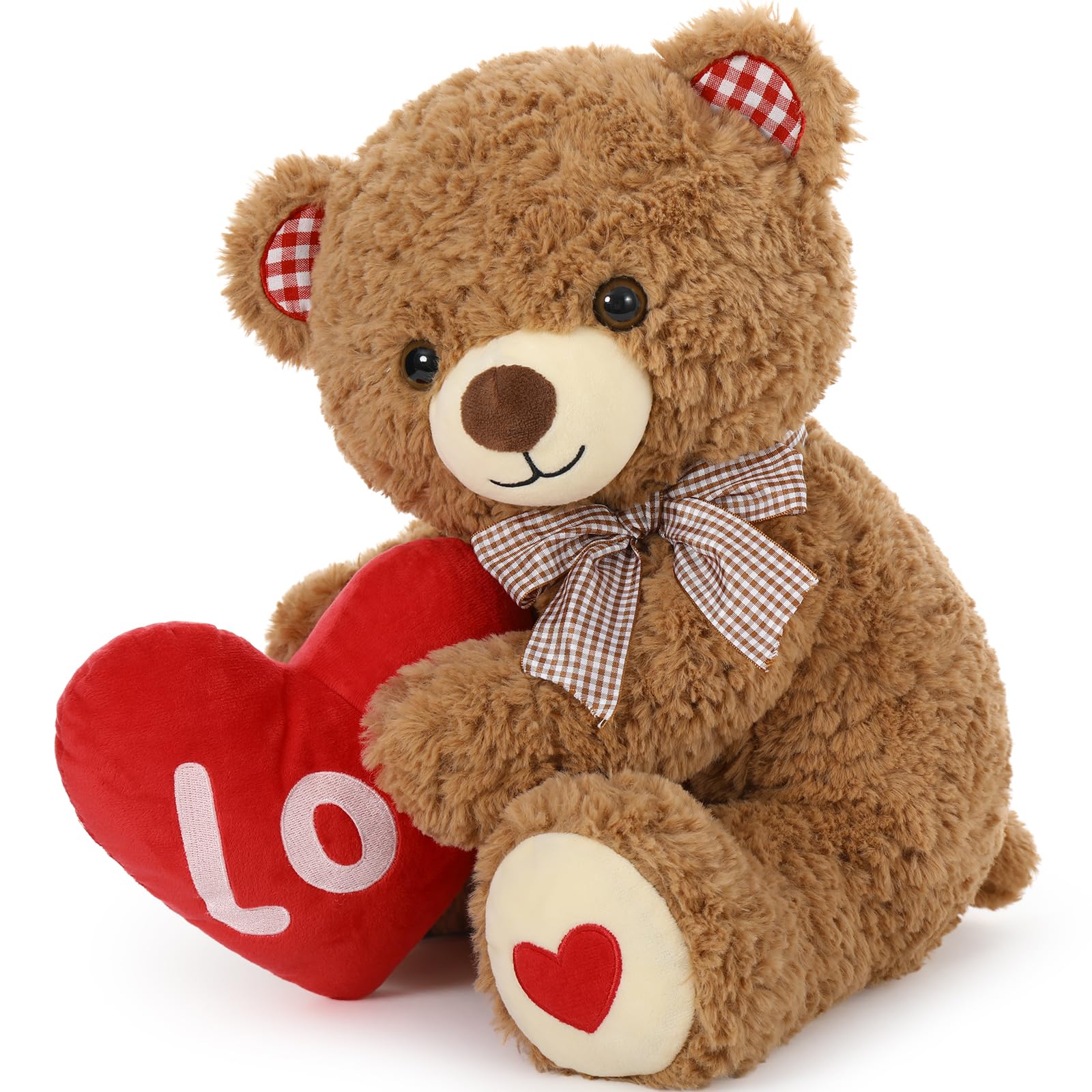 Foto 2 pulgar | Oso de Peluche Morismos para San Valentín con Corazón Rojo de 43 cm - Venta Internacional