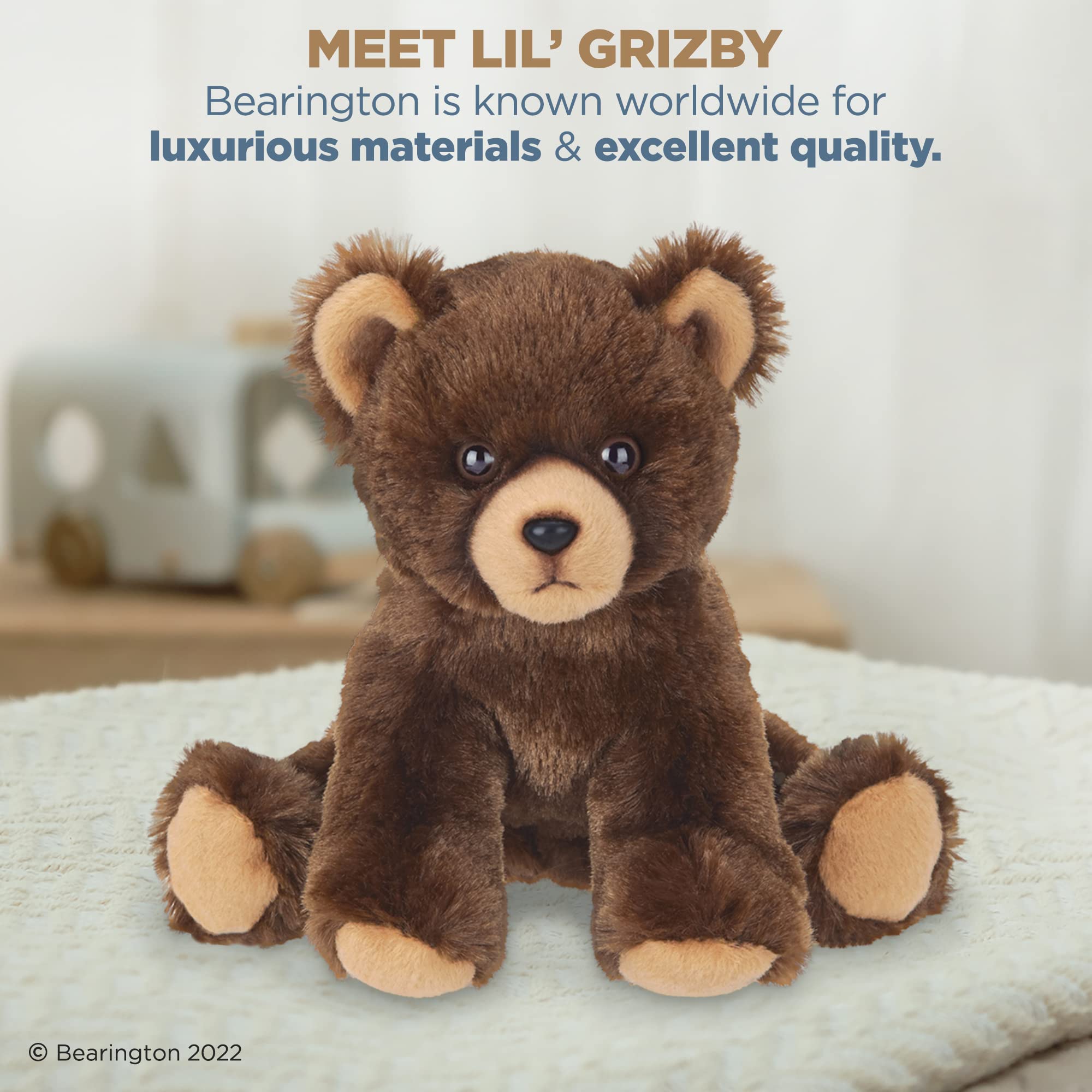 Foto 5 pulgar | Peluche Bearington Lil' Grizby Oso Pardo de 18 cm - Venta Internacional