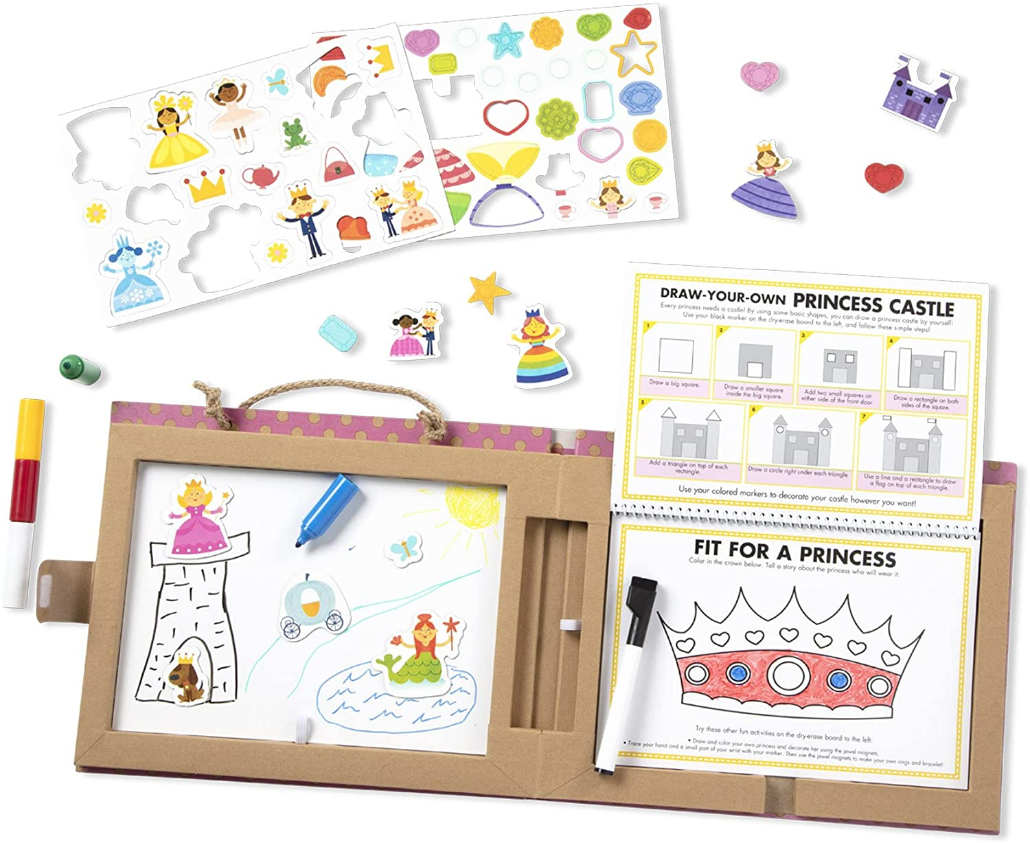 Foto 2 pulgar | Kit de dibujo e Imanes Melissa & Doug Natural Play Princess - Venta Internacional