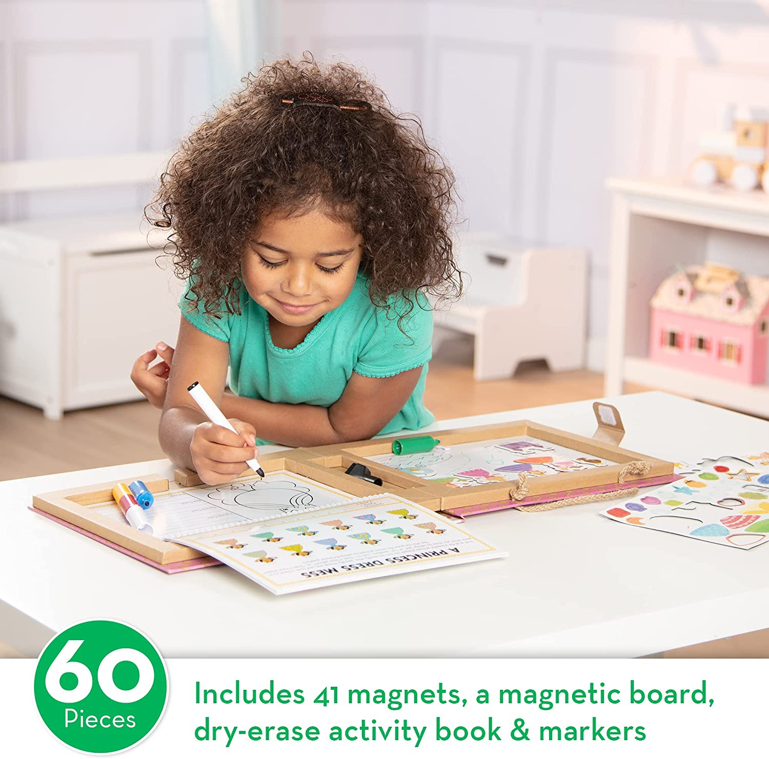 Foto 4 pulgar | Kit de dibujo e Imanes Melissa & Doug Natural Play Princess - Venta Internacional