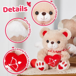 Foto 2 | Oso de Peluche Wewill 20 cm con Alas de Cupido - Venta Internacional