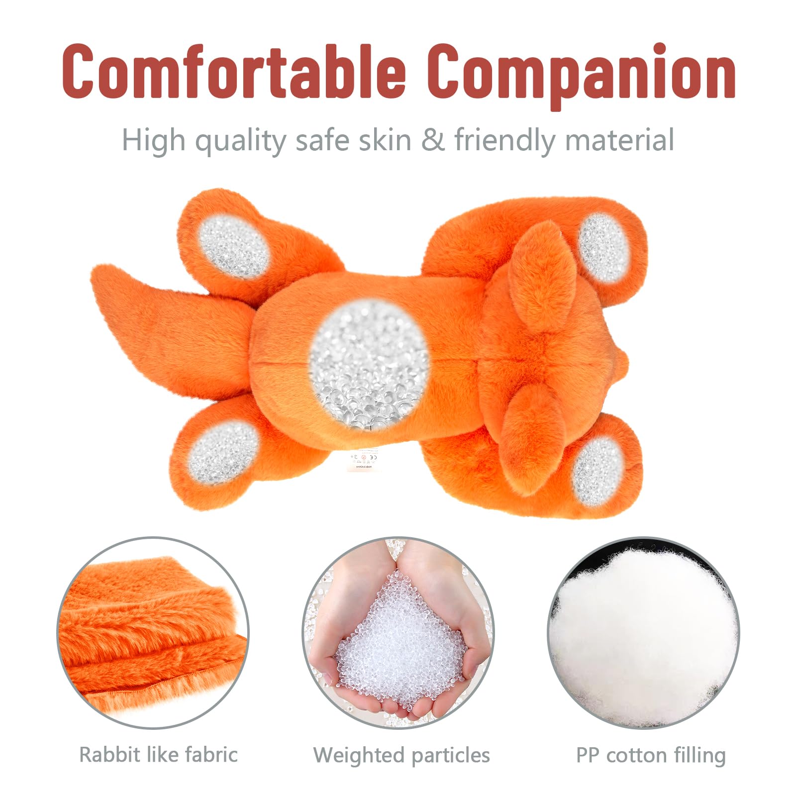 Foto 6 pulgar | Peluche Niuniu Daddy Fox con Peso Sensorial de 1,5 Kg - Venta Internacional