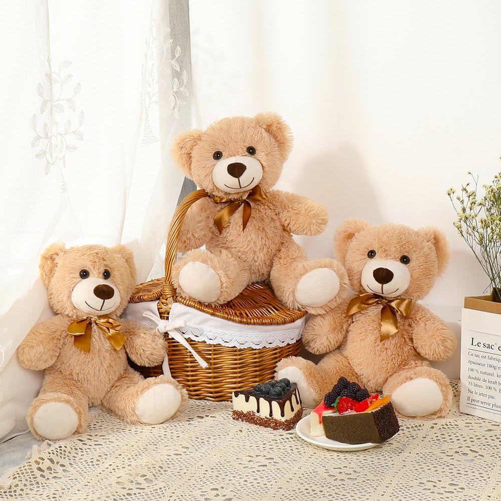 Foto 5 pulgar | Pack de 3 Osos de Peluche Morismos de 35 cm color Marrón - Venta Internacional