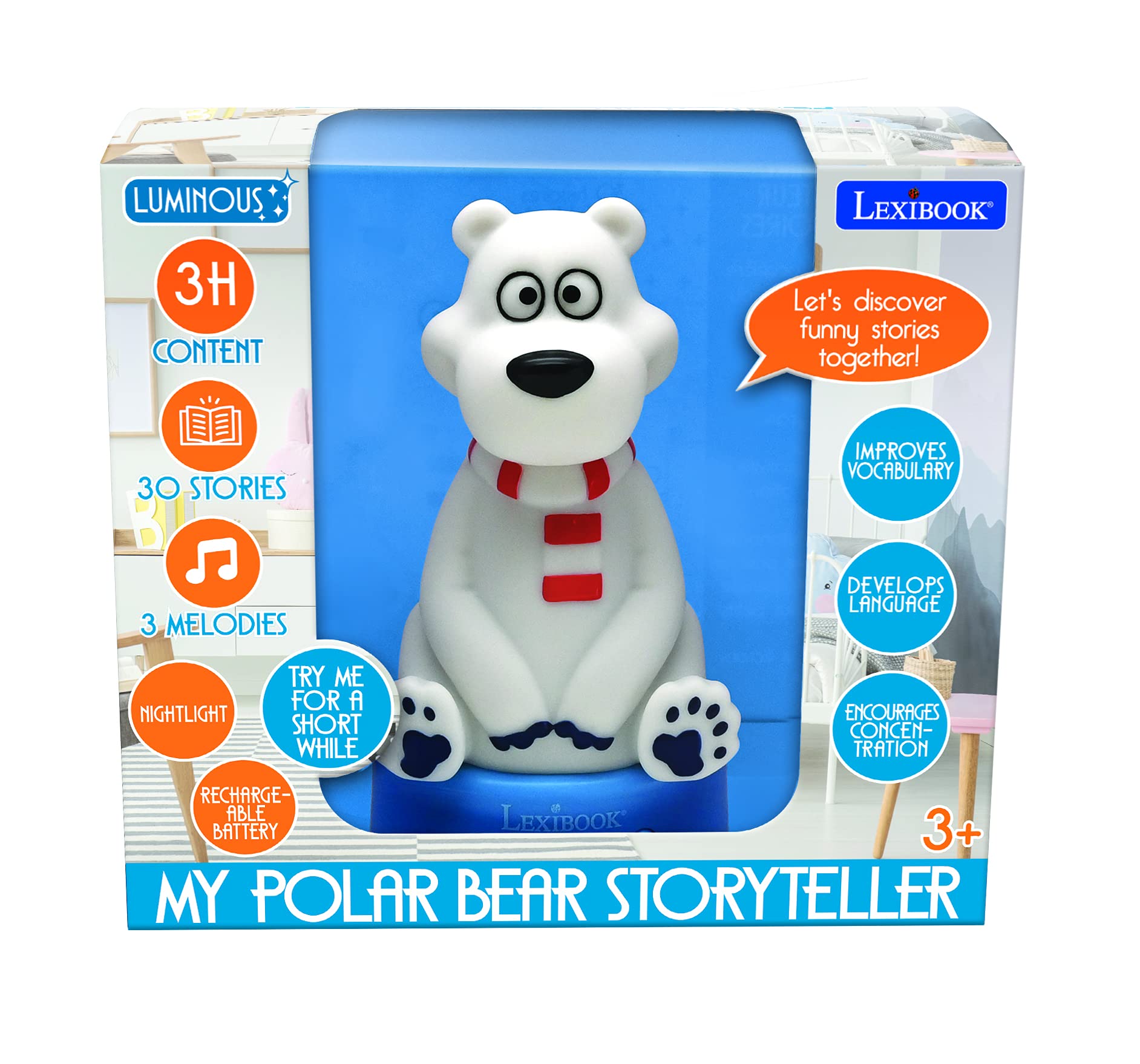 Foto 4 pulgar | Lexibook de Osos de Peluche Nightlight con 30 Historias - Venta Internacional