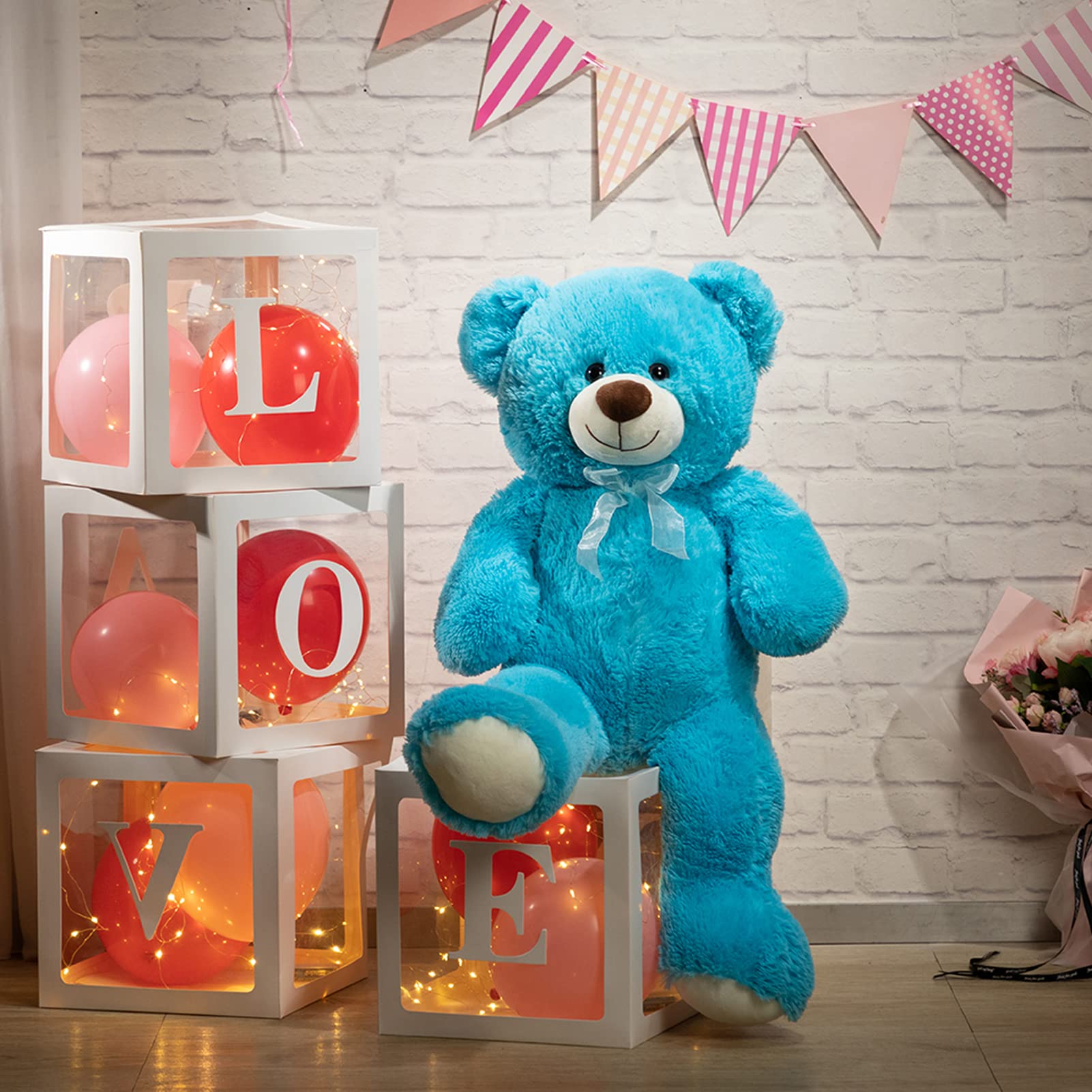 Foto 3 pulgar | Peluche Gigante de Oso de Peluche Hollyhome, 90 Cm color Azul - Venta Internacional