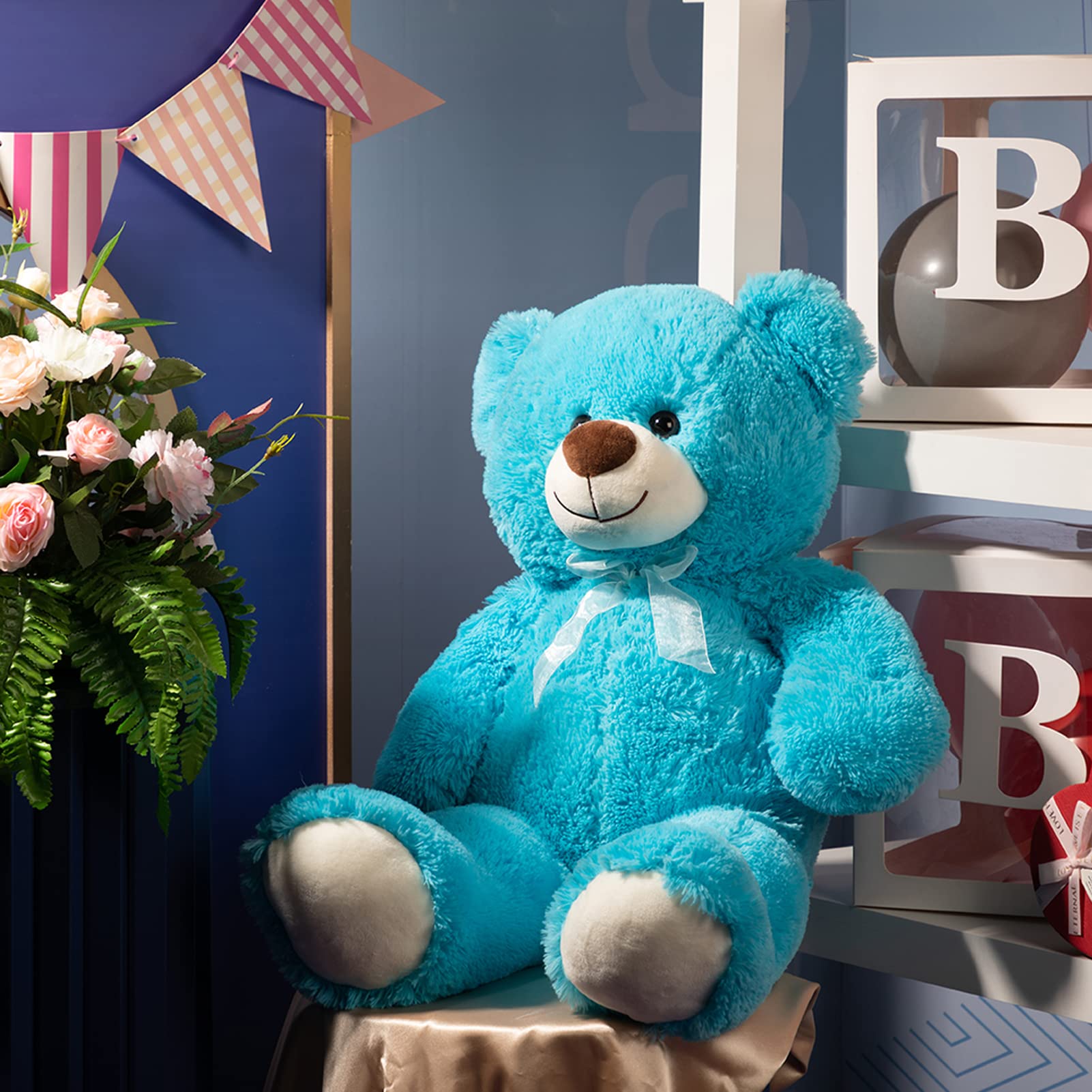 Foto 3 | Peluche Gigante de Oso de Peluche Hollyhome, 90 Cm color Azul - Venta Internacional