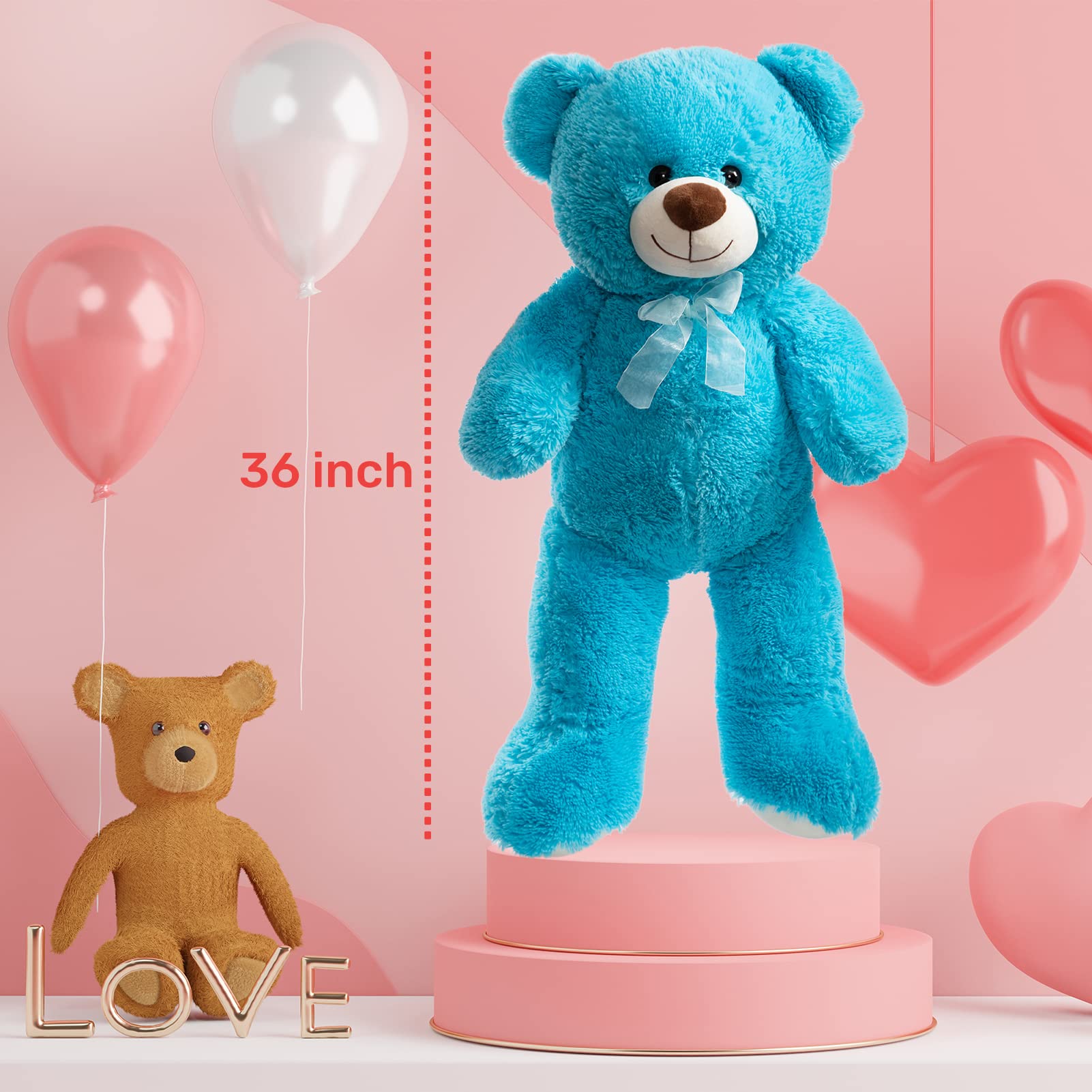 Foto 5 pulgar | Peluche Gigante de Oso de Peluche Hollyhome, 90 Cm color Azul - Venta Internacional