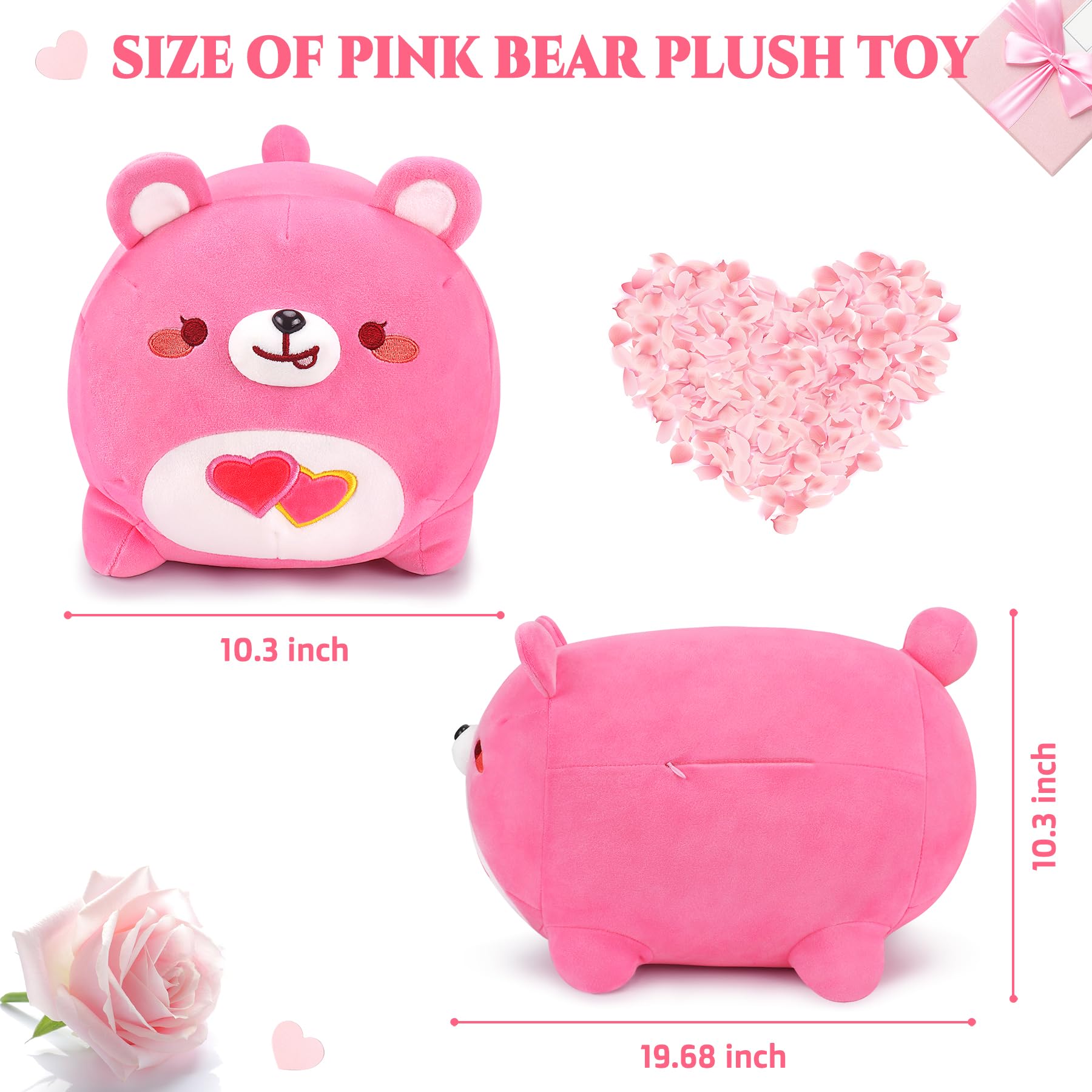 Foto 4 pulgar | Oso de Peluche Auspicious Beginning Rosa 40 cm - Venta Internacional