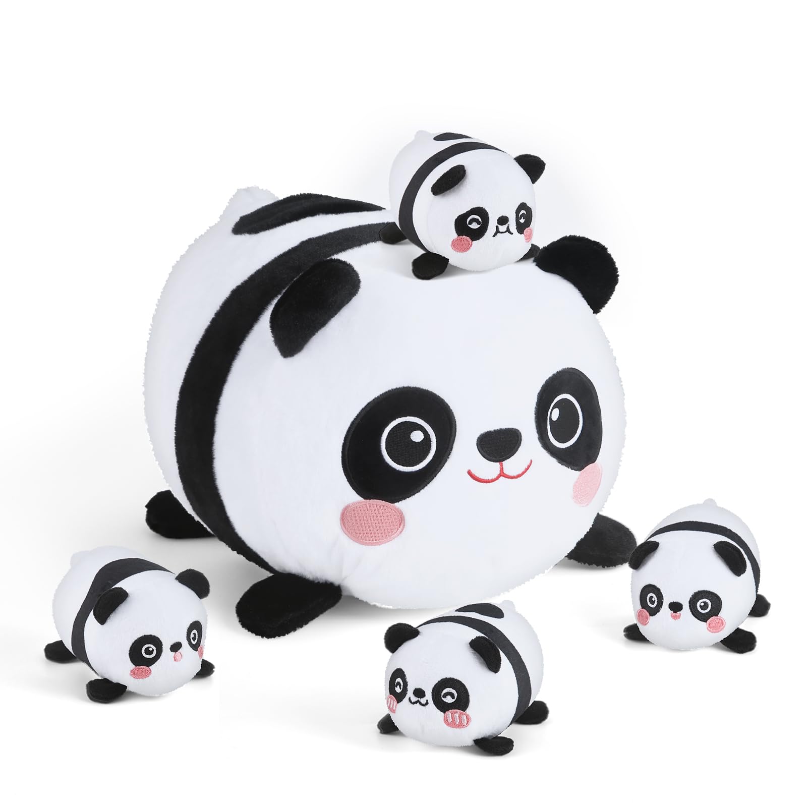 Foto 2 pulgar | Mamá Panda de Peluche Kmuysl con 4 Bebés - Venta Internacional