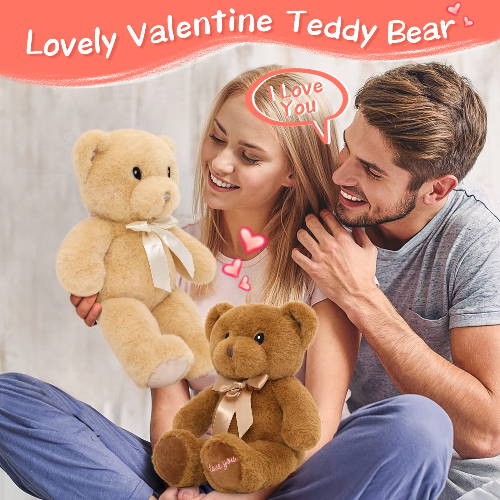 Foto 2 | Peluche Morismos I Love You Paquete de 2 - Venta Internacional