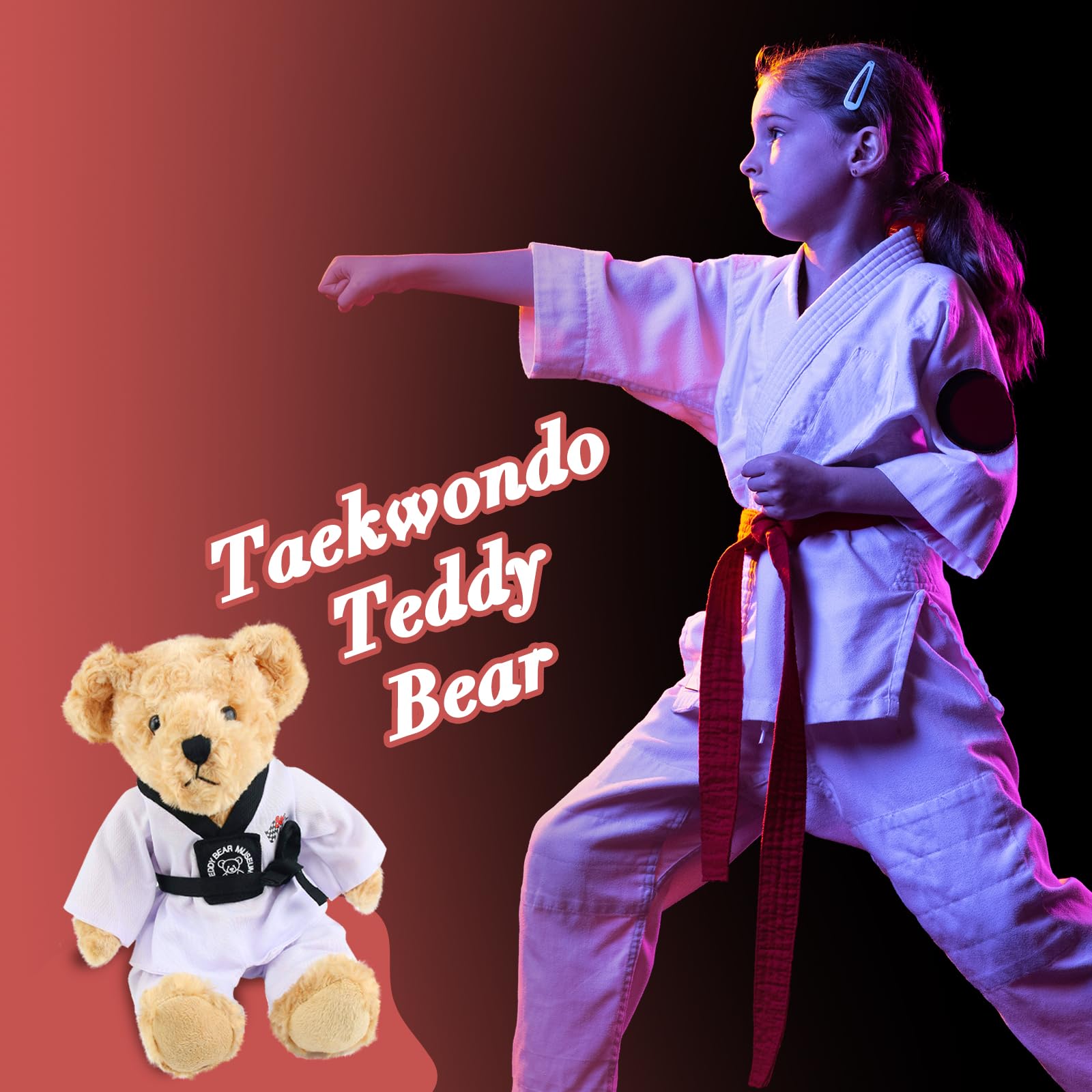 Foto 7 | Peluche Houwsbaby Osito de Peluche de Taekwondo y Karate 20 cm - Venta Internacional