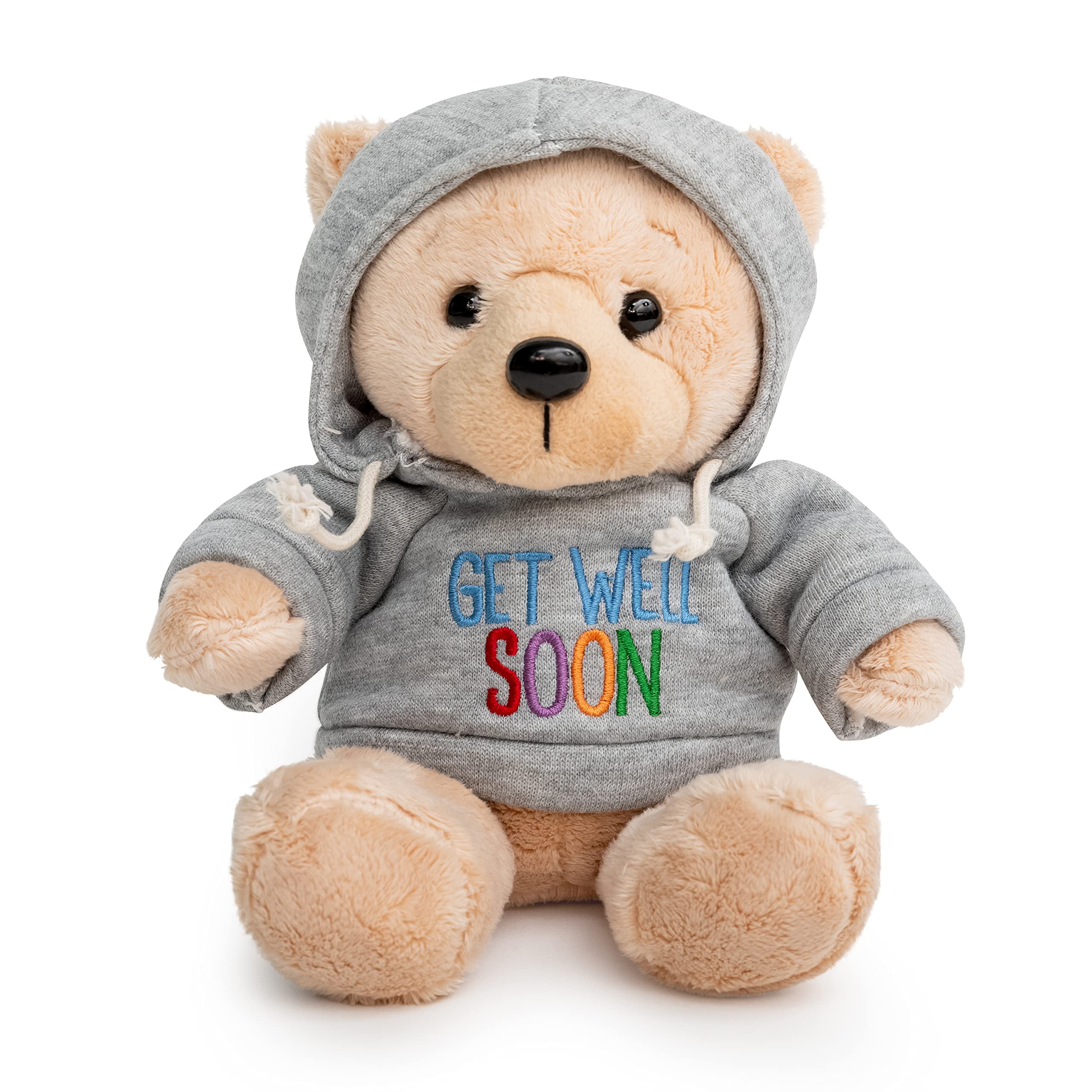 Foto 2 pulgar | Oso de Peluche Get Well Soon con Sudadera Gris 23 cm - Venta Internacional
