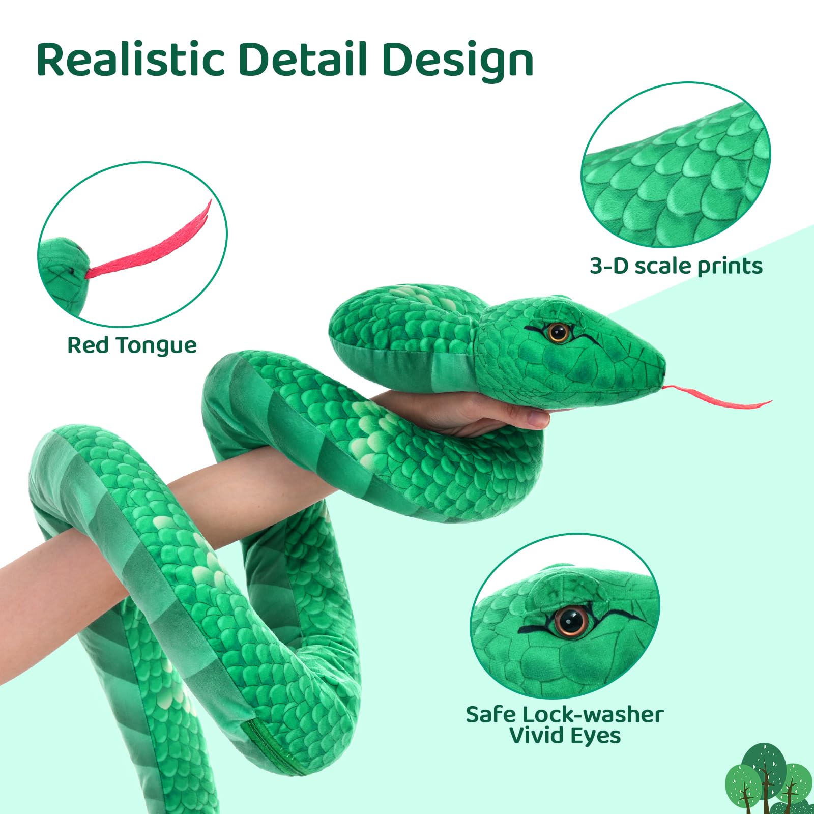 Foto 5 pulgar | Peluche Morismos Giant Snake Mommy con Bebés y Huevos - Venta Internacional