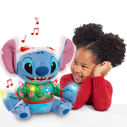 Foto 3 pulgar | Peluche Just Play Disney Holiday Lights Stitch-Venta Internacional