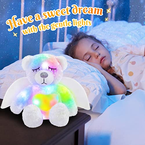 Foto 5 pulgar | Oso De Peluche Athoinsu con Forma de Ángel Iluminado 40 cm - Venta Internacional