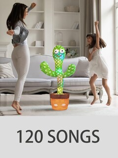 Foto 3 | Juguete de Cactus Parlante y Cantante con Luz LED y 120 Canciones para Bebés - Venta Internacional