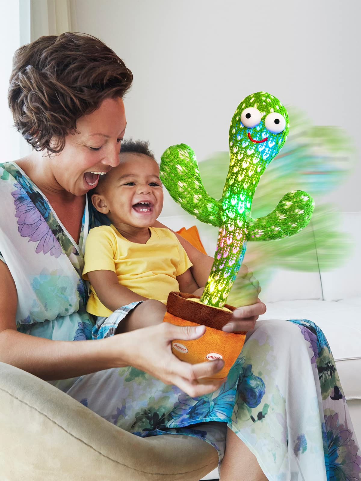 Foto 5 pulgar | Juguete de Cactus Parlante y Cantante con Luz LED y 120 Canciones para Bebés - Venta Internacional